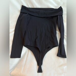 Aritzia Black Long Sleeve Bodysuit